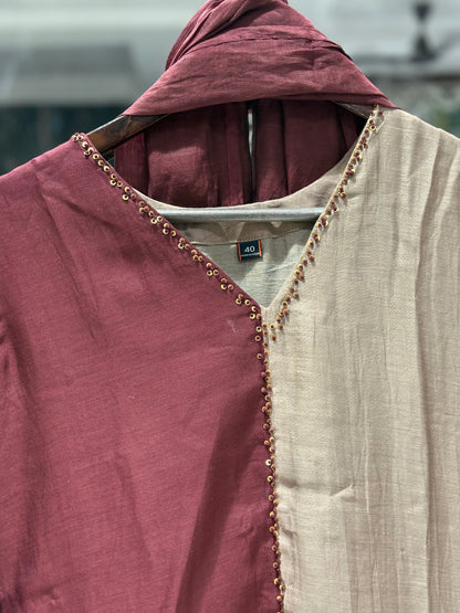 K255 Benaras mulchanderi ombre shaded suit set
