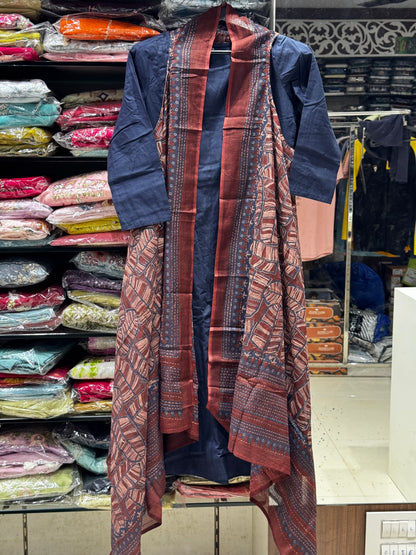 K171 Jacket style kota doriya three peice set