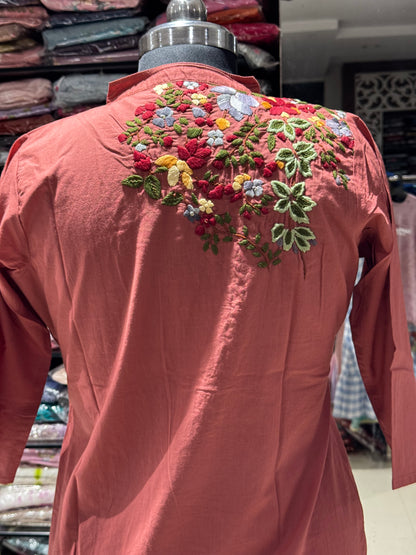 T13 Jaipur Cotton BACK&FRONT Handwork  Kurti
