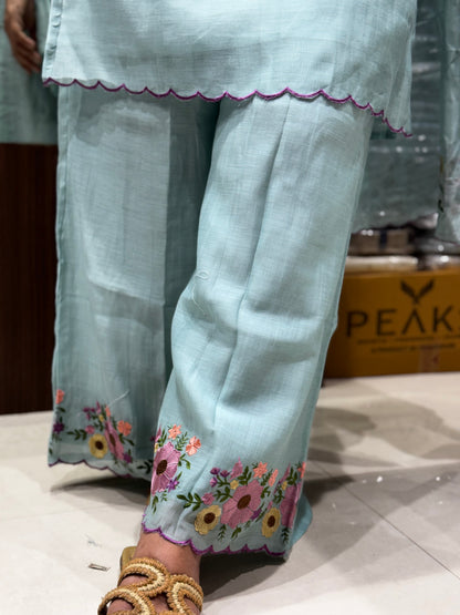 K187 Mulchanderi with floral work