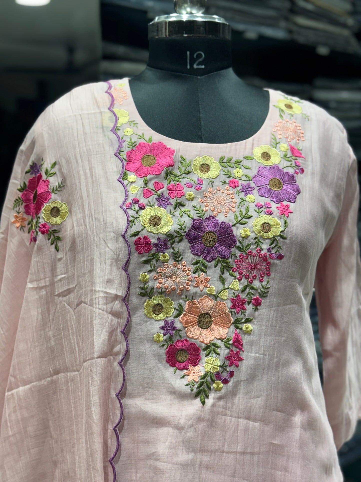 K187 Mulchanderi with floral work