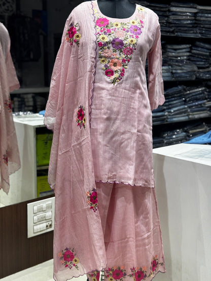 K187 Mulchanderi with floral work