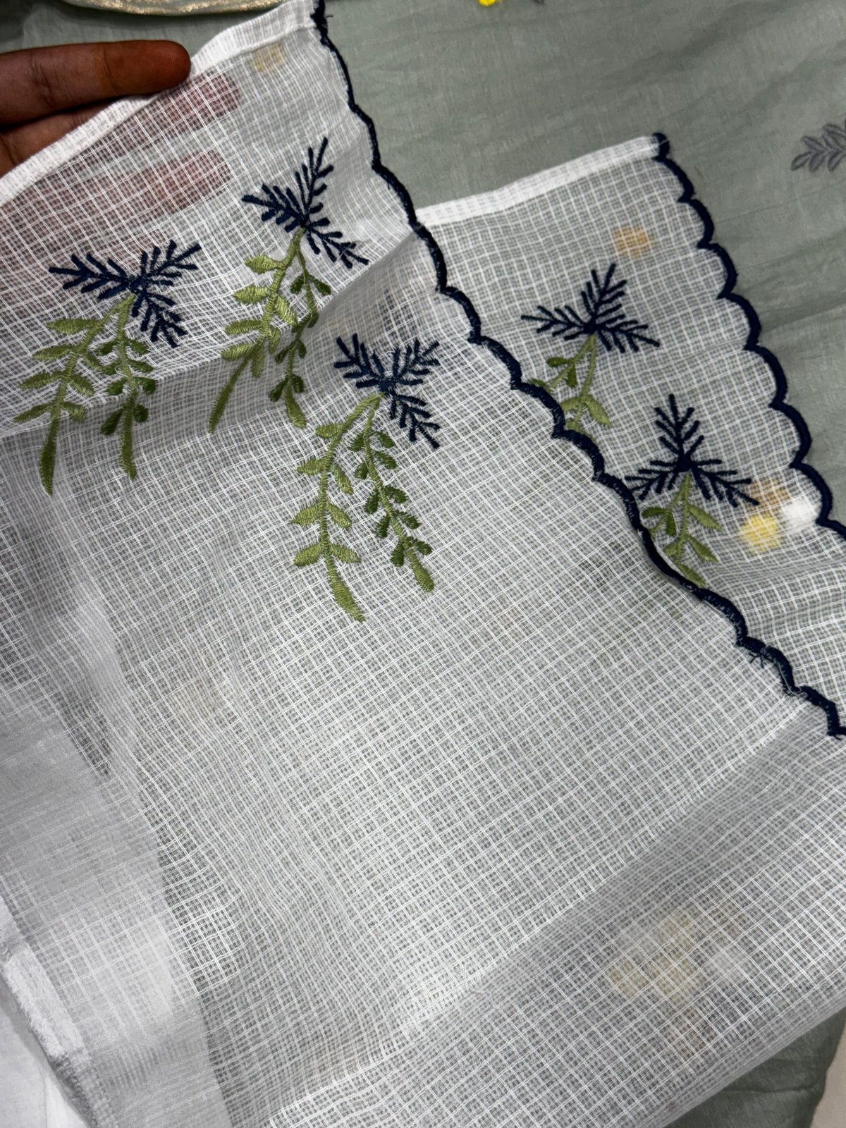 K205 Jaipur cotton applique designer style dupatta