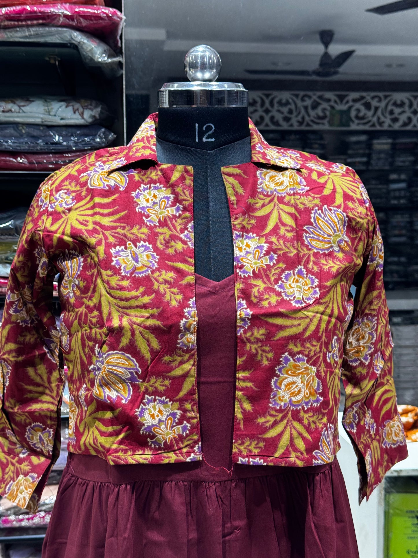 F146 Jaipur cotton jacket style gown