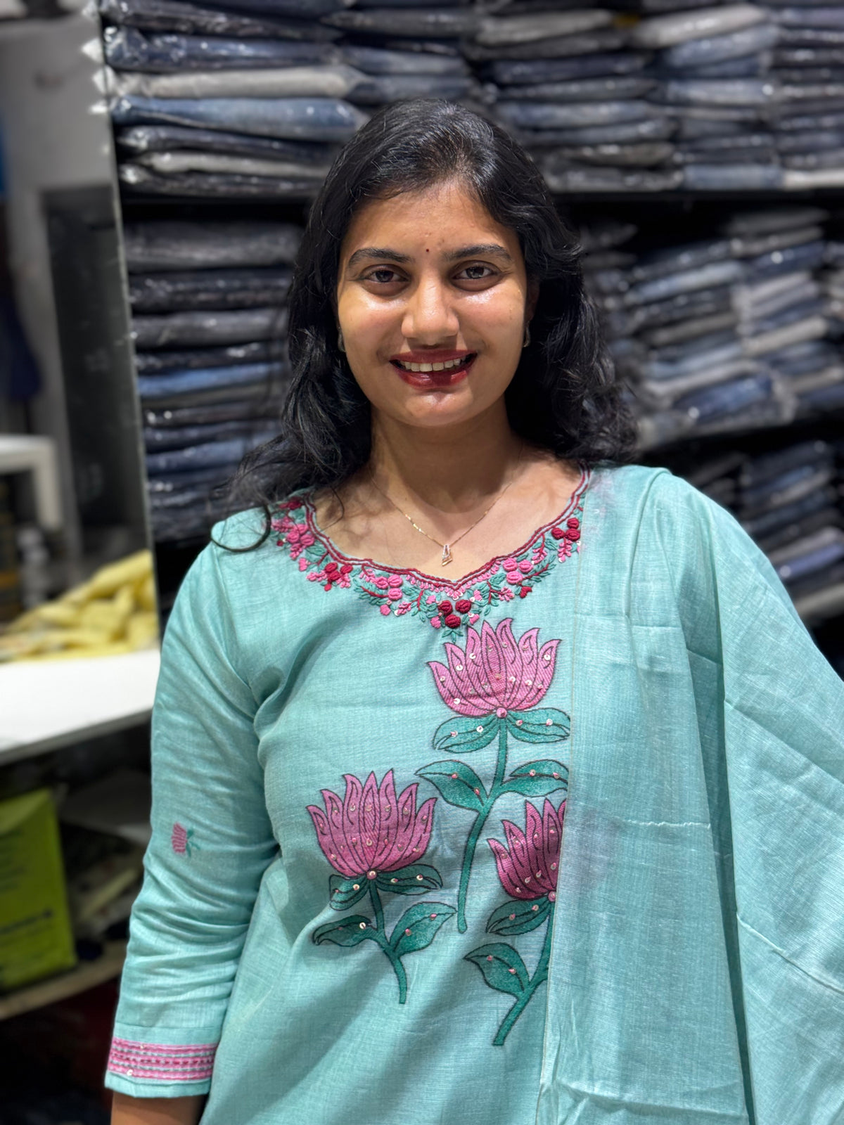 K237 Jamdani three peice suit set