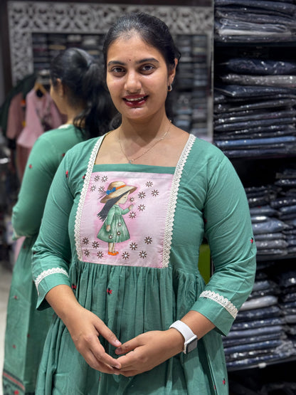 F109 Girl Jamdani gown