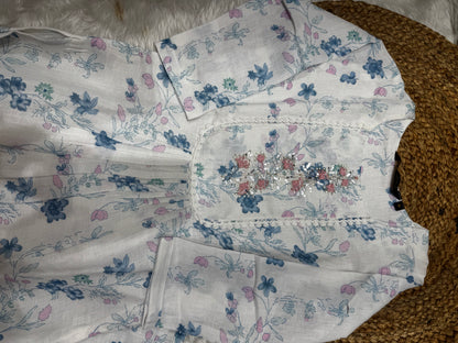 T47 Linen cotton kurti