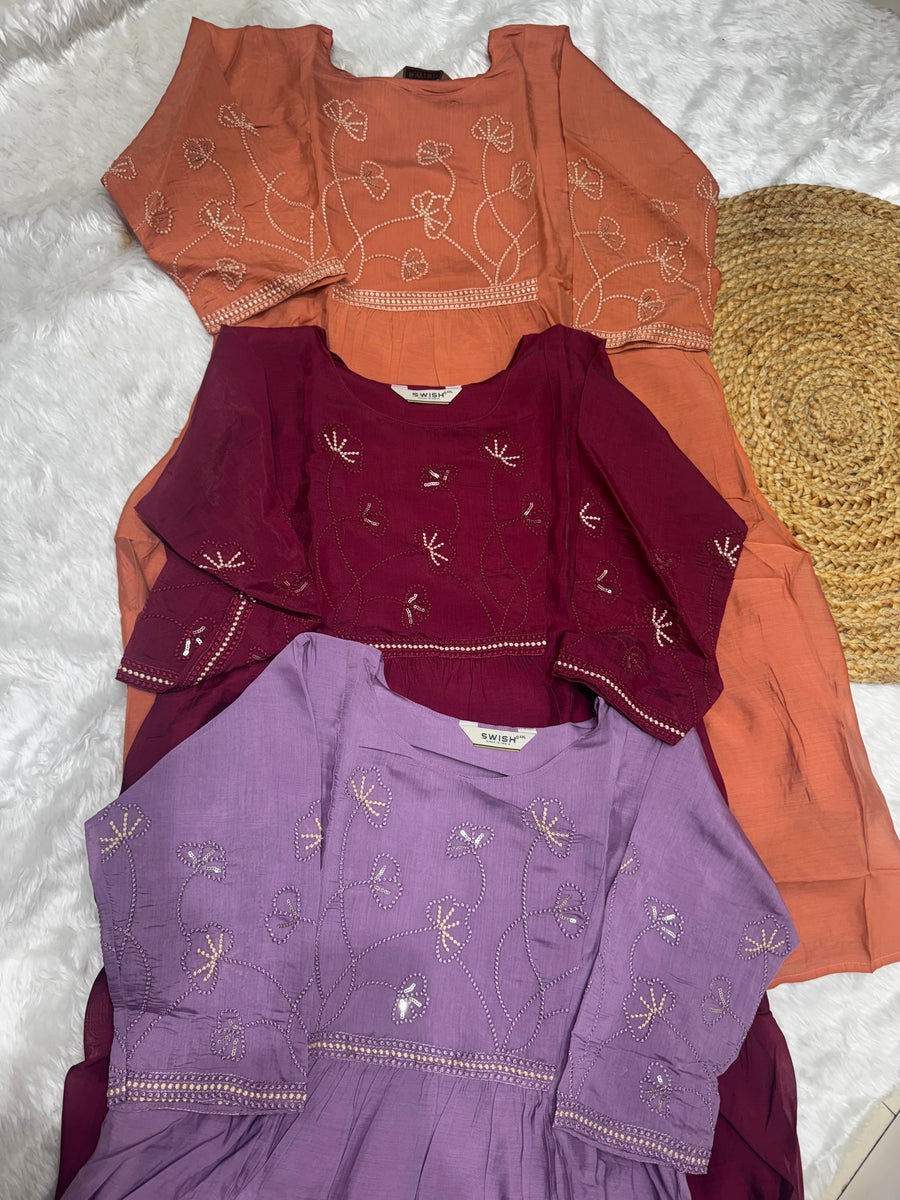 T46 Roman silk kurti
