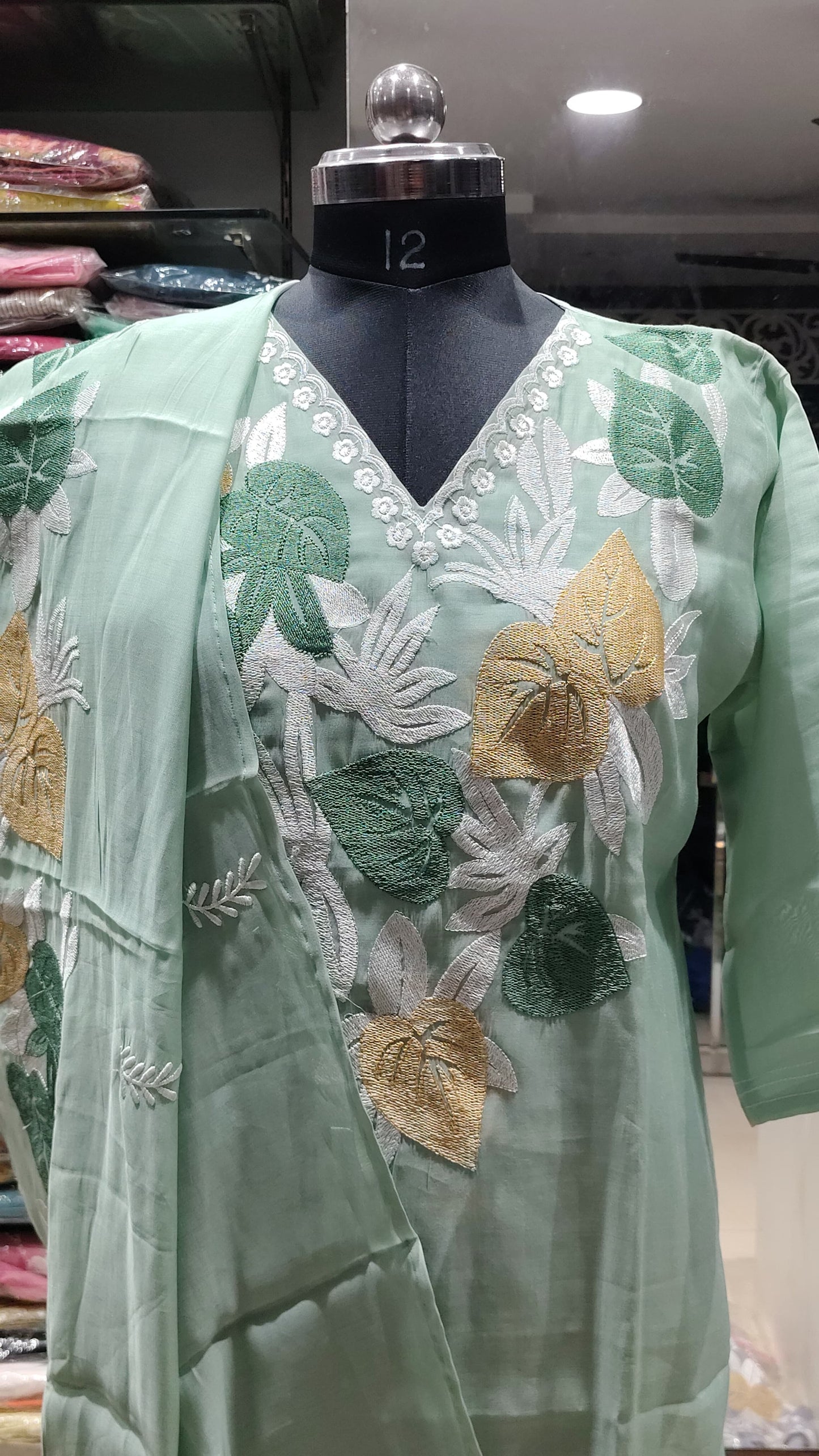 K164 Roman silk 3pc suit set