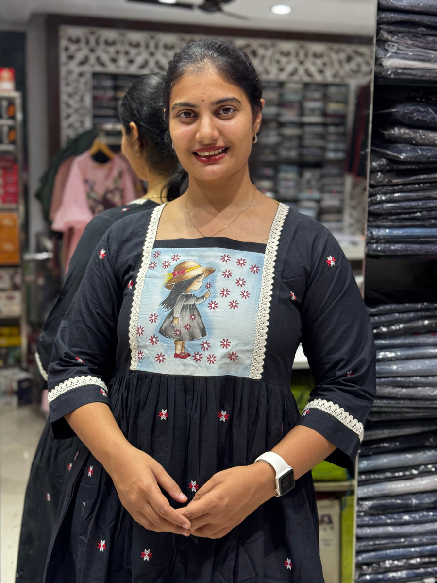 F109 Girl Jamdani gown