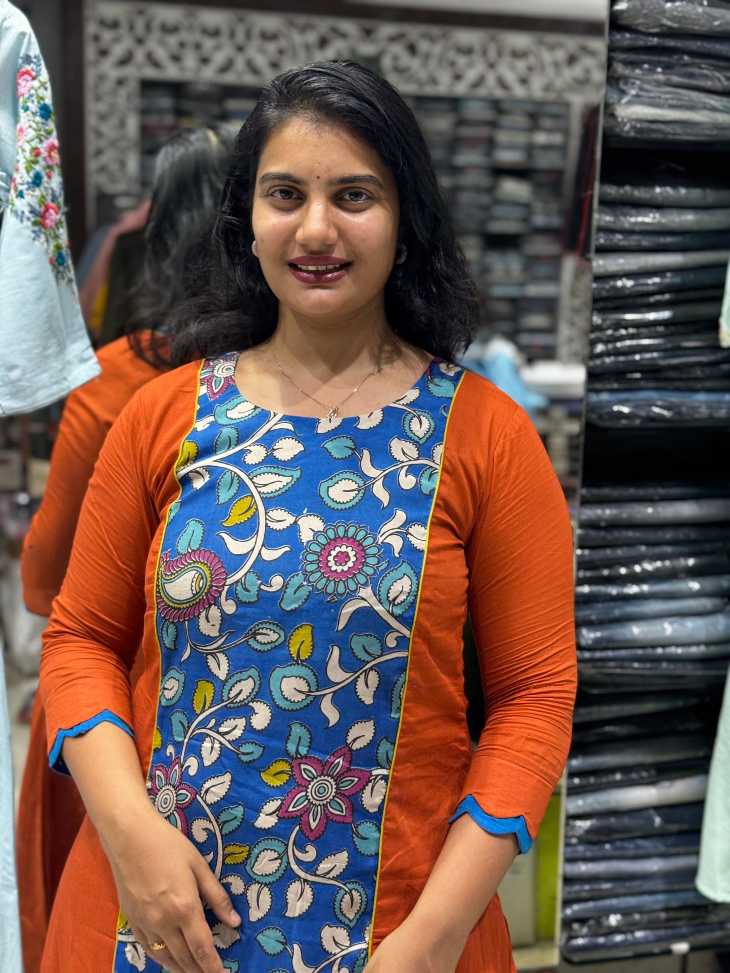 F98 MULCOTTON KALAMKARI GOWN