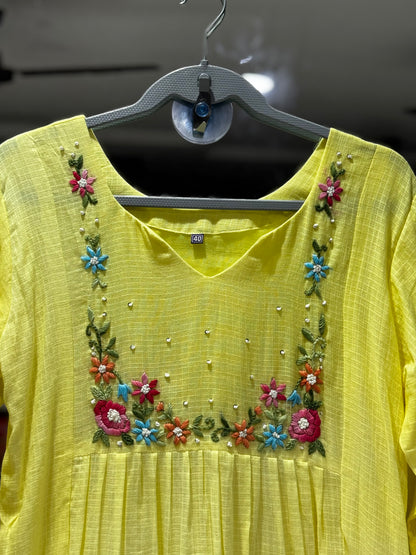 F161 Mulkota thread embroidery dress