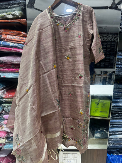 K245 Kota tissue three peice suit set