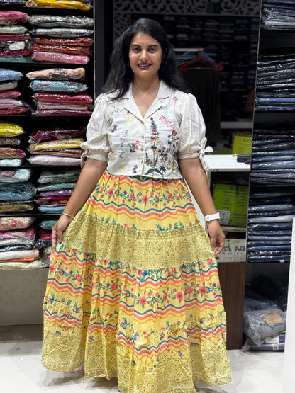 S1 Mulcotton skirt cord set