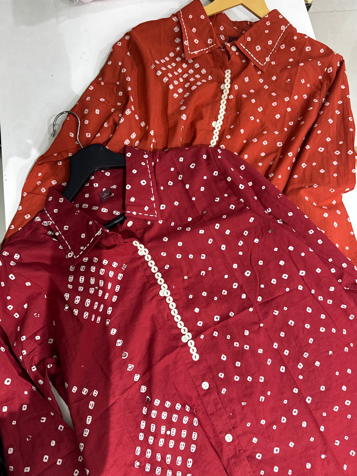 SH16 Jaipur cotton bandhini shirt