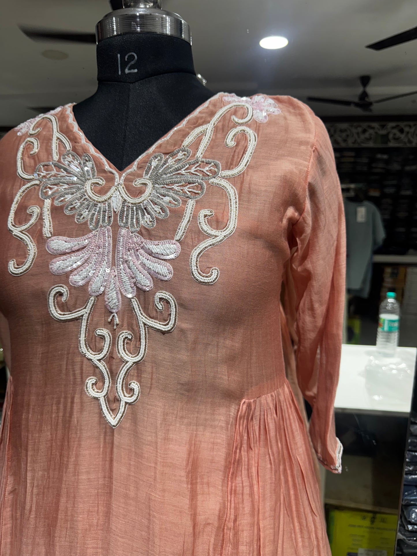 IN 18 Baby pink benras mulchanderi kurta and pant