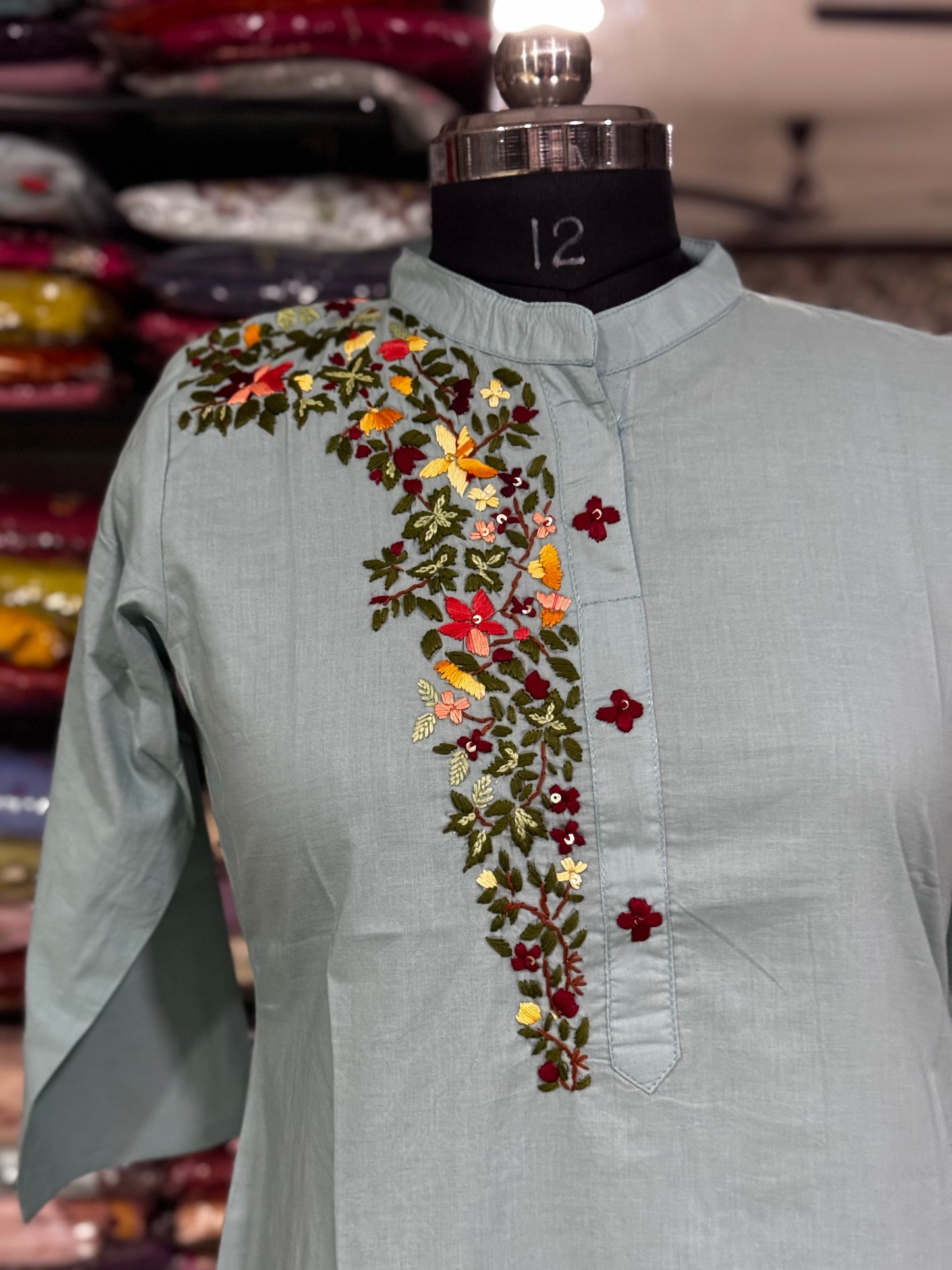 T13 Jaipur Cotton BACK&FRONT Handwork  Kurti