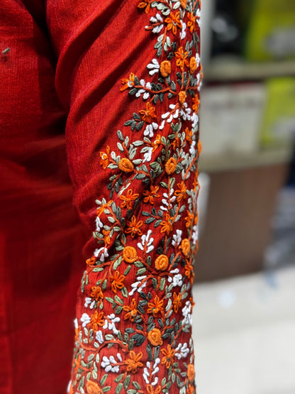 K24 HANDWORK ROUND NECK KURTI