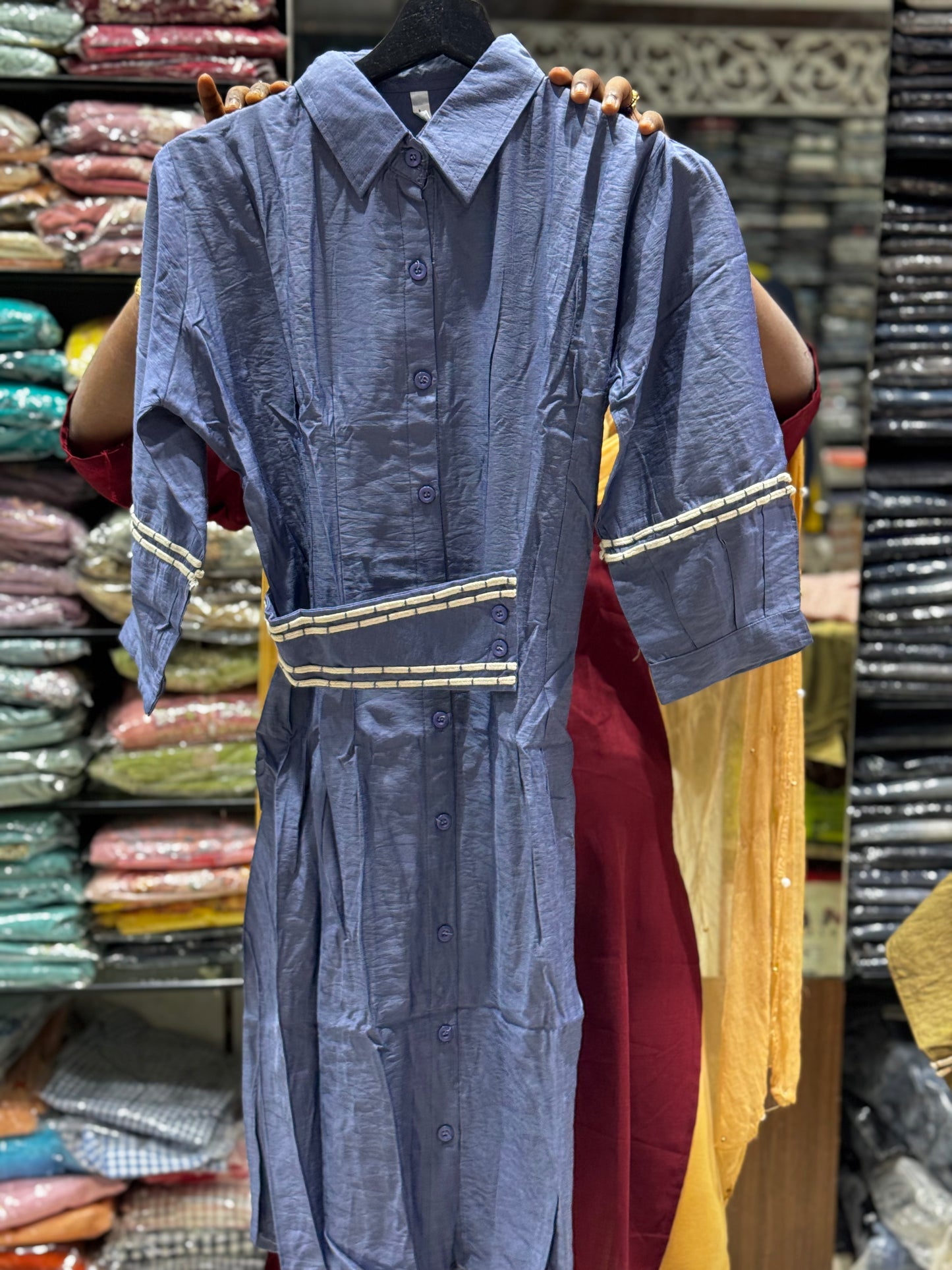 F64 IMPORTED FABRIC GOWN M&L SINGLE SIZE
