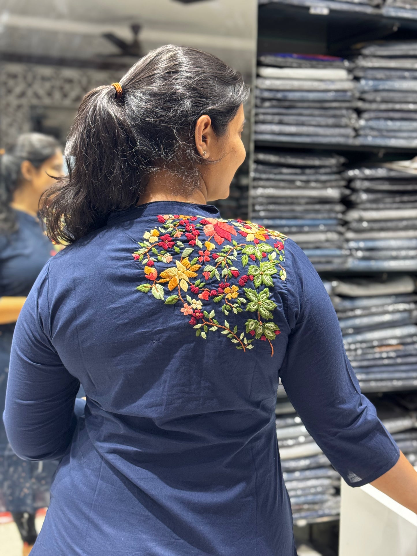 T13 Jaipur Cotton BACK&FRONT Handwork  Kurti