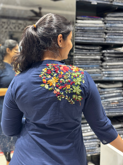 T13 Jaipur Cotton BACK&FRONT Handwork  Kurti