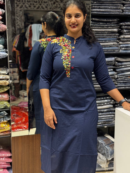 T13 Jaipur Cotton BACK&FRONT Handwork  Kurti