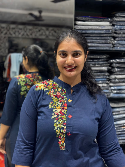T13 Jaipur Cotton BACK&FRONT Handwork  Kurti