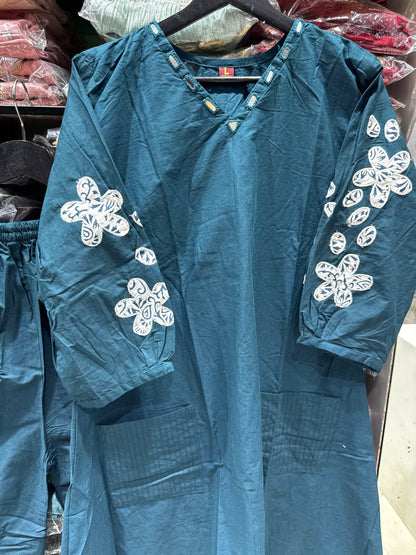 C67 COTTON CORD SET WITH APPLIQUE WORK