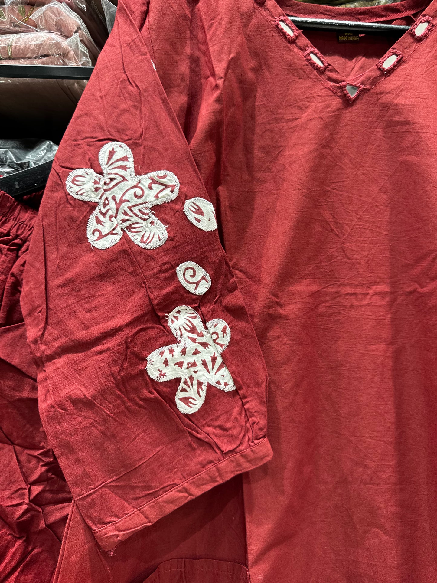 C67 COTTON CORD SET WITH APPLIQUE WORK