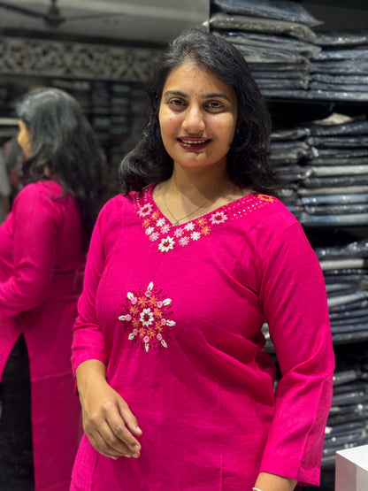 T29 KANTHA WORK KURTI TOP