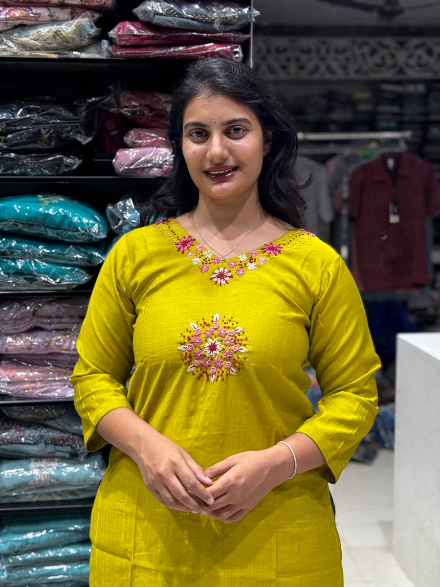 T29 KANTHA WORK KURTI TOP