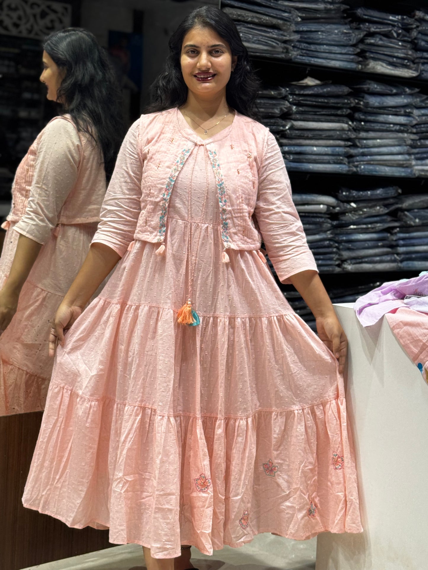 F92  COTTON HALF JACKET GOWN