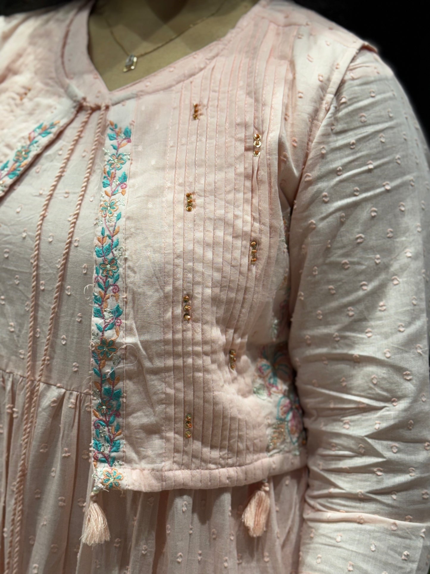 F92  COTTON HALF JACKET GOWN