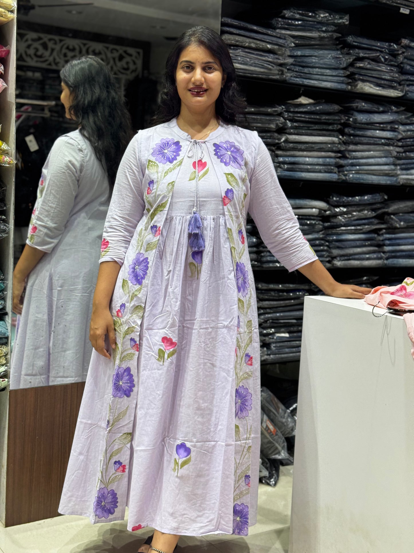 F93 COTTON LONG JACKET GOWN