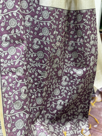 S1 CHANDERI COTTON WITH KALAMKARI BORDER