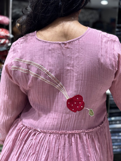 F100 MAUVE BENARAS MULCHANDERI GOWN
