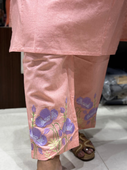 C92 PEACH FLOWER FLEX COTTON CORD SET