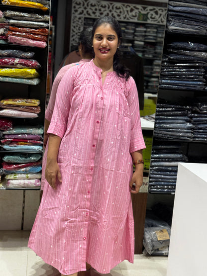 F105 JAMDANI BACKWORK DRESS