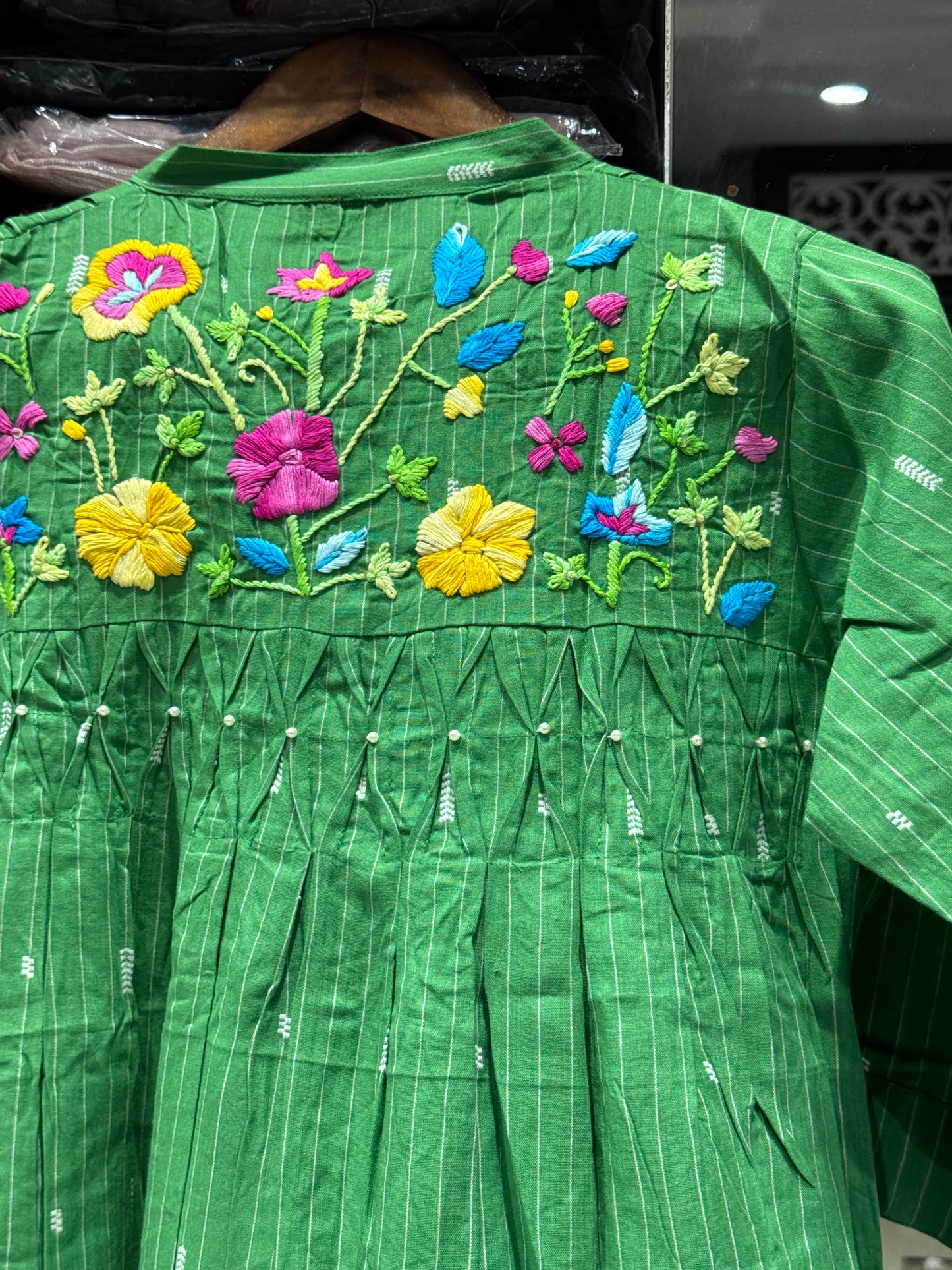 F105 JAMDANI BACKWORK DRESS