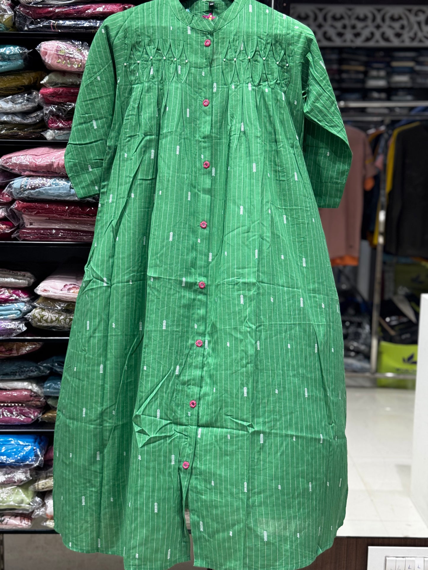 F105 JAMDANI BACKWORK DRESS