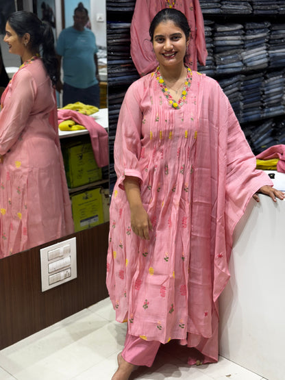 K87 Halter mulchanderi kurti suit set