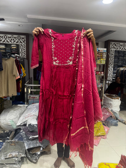 GREY Mulchanderi suit set