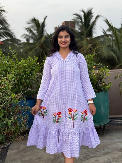 F17 Gingham cotton dress