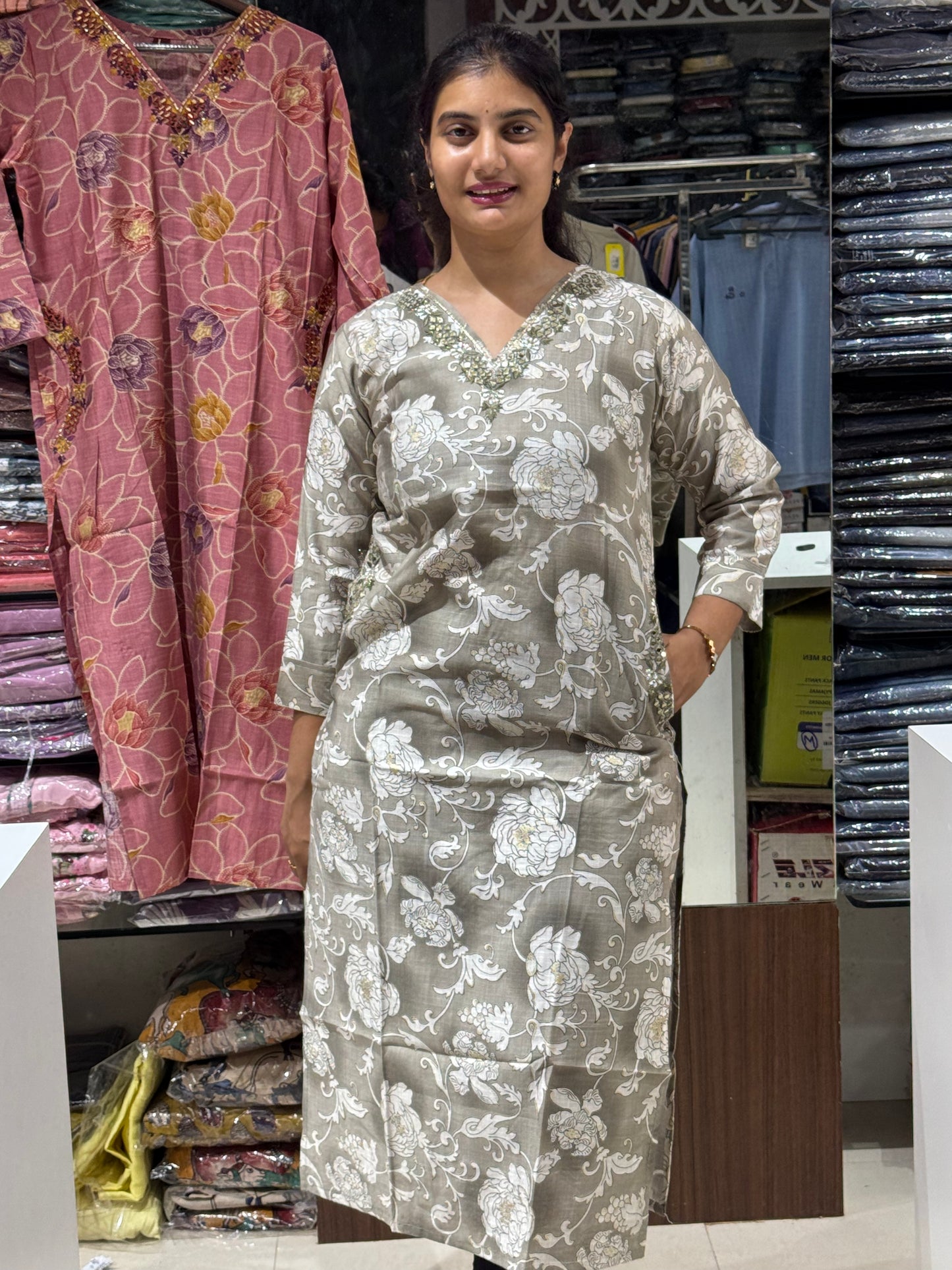 T30 VATICAN SILK POCKET KURTI