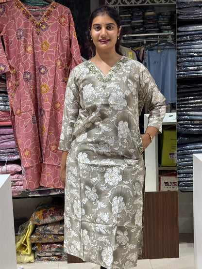 T30 VATICAN SILK POCKET KURTI