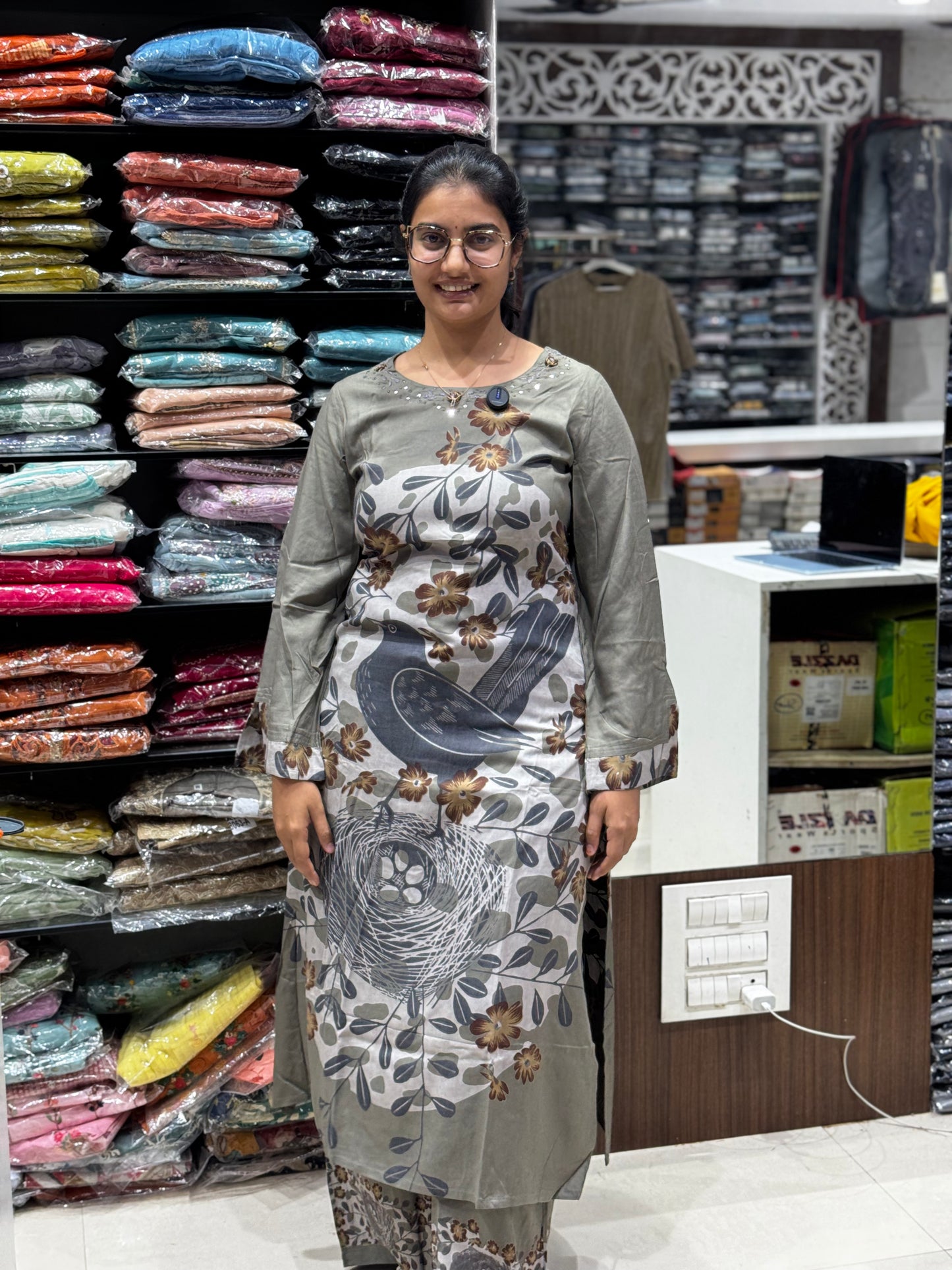 C40 Grey imported rayon cord set