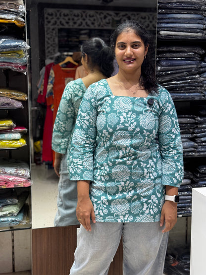 SH5 CORSET BACK COTTON SHORT KURTI