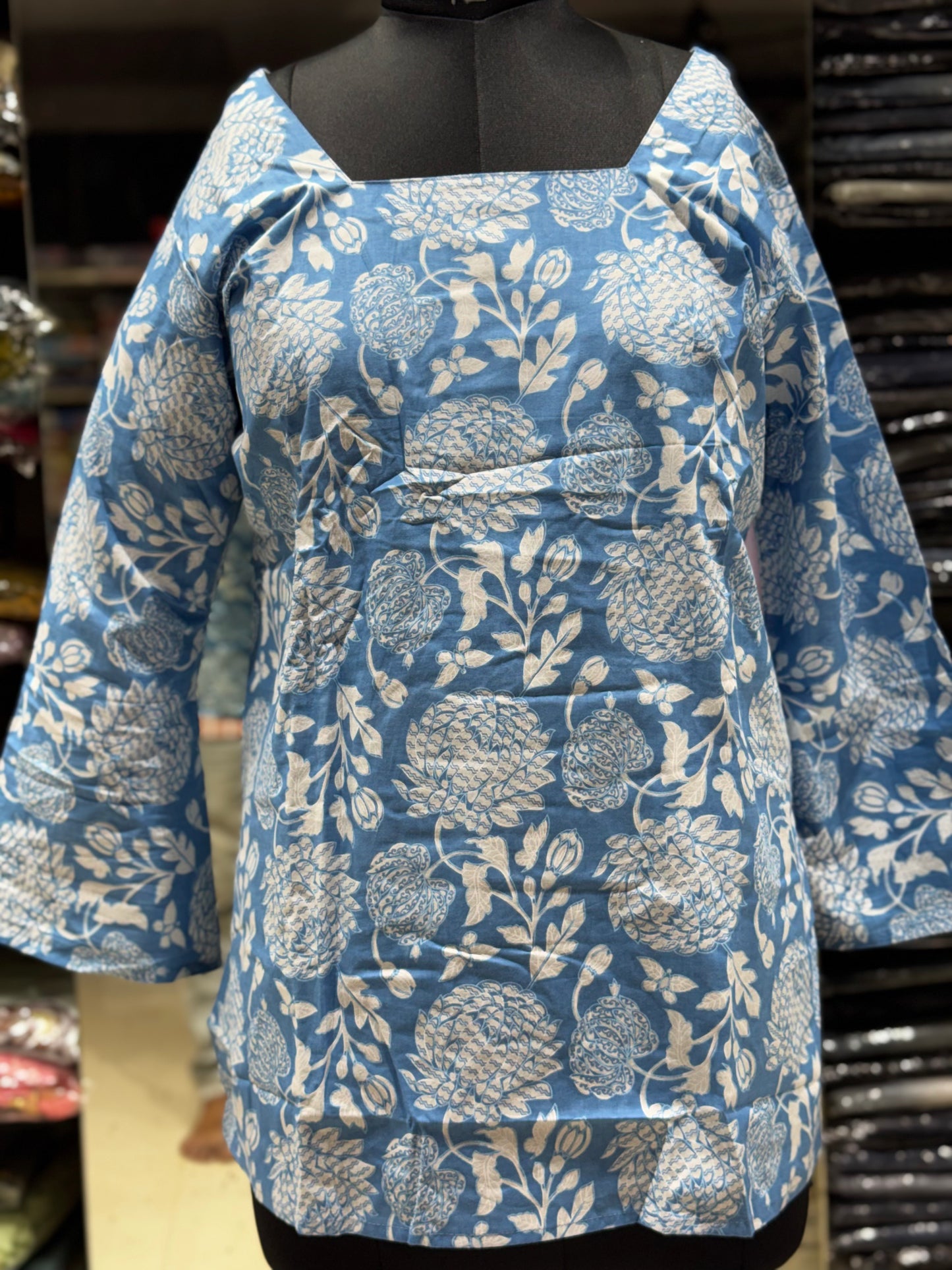 SH5 CORSET BACK COTTON SHORT KURTI