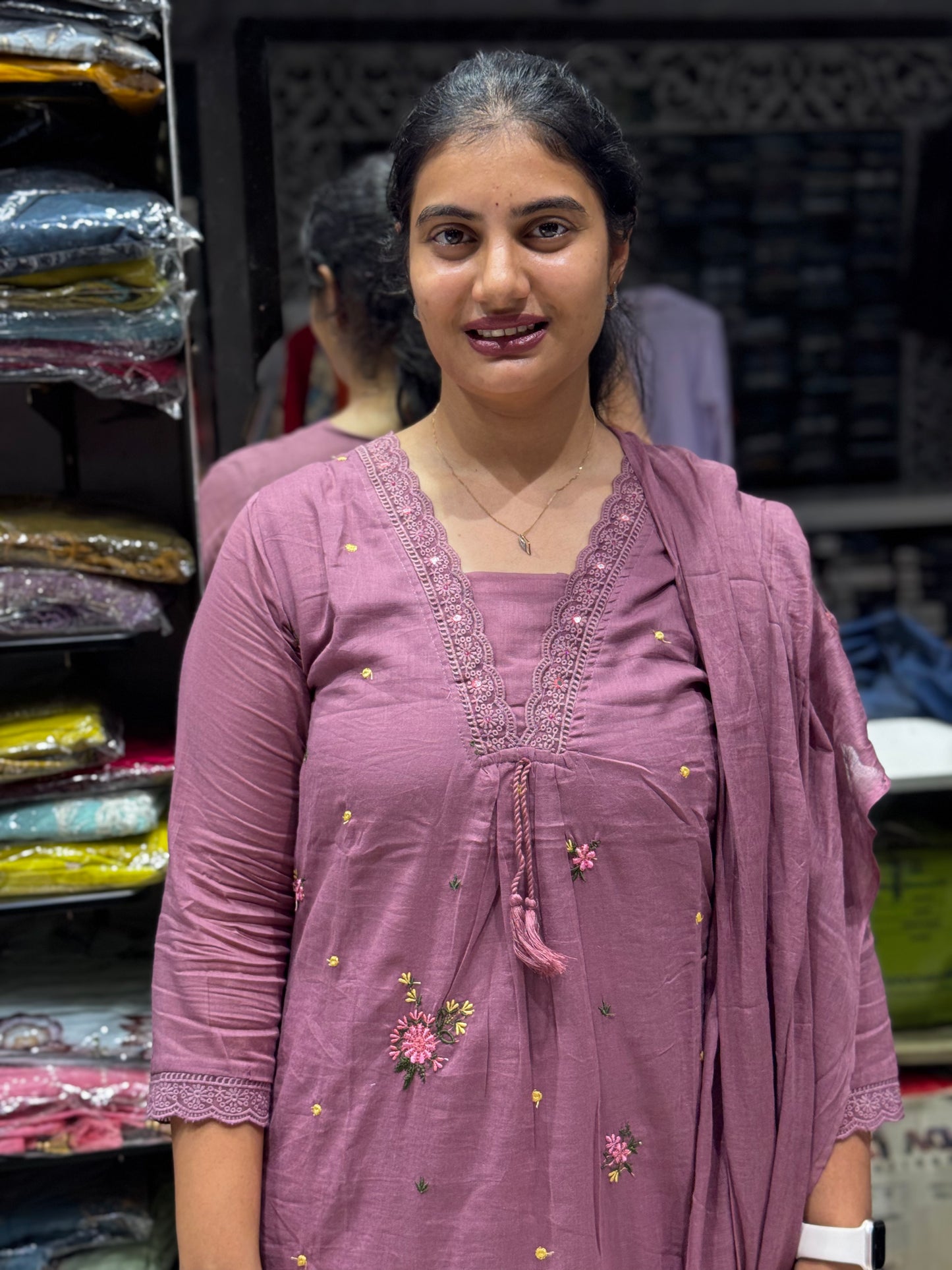 K179 MULMUL COTTON THREE PEICE SET