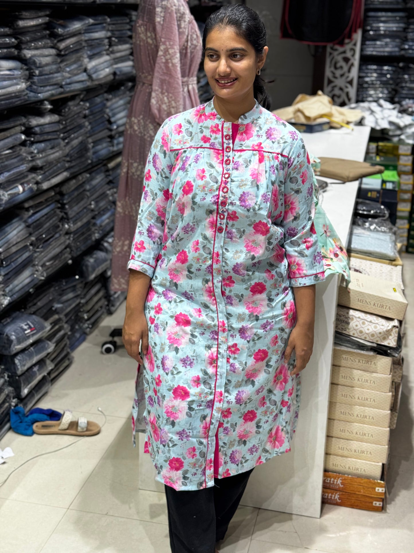 Linen  cotton kurti